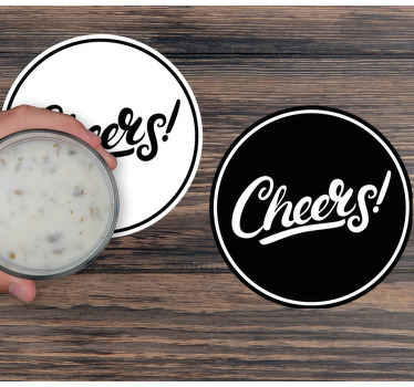Sentence cheers y'all  text coasters - TenStickers