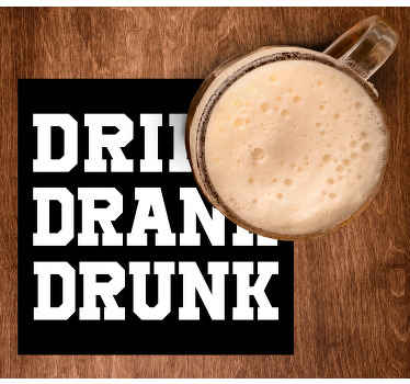 Drikke drak beruset tekstunderlæg - TenStickers