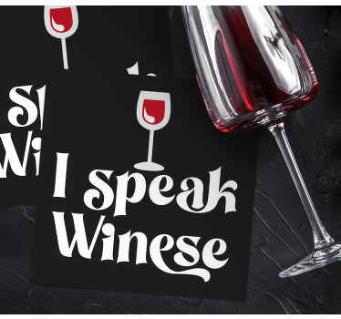 Posavasos con frases Yo hablo winés - TenVinilo