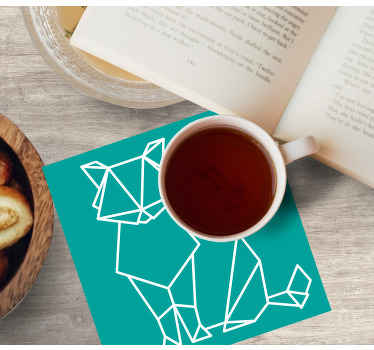 Origami-kissa lisää lasinalusia - Tenstickers