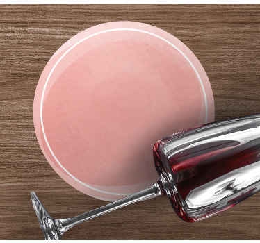 Posavasos moderno Elegante pintura rosa - TenVinilo