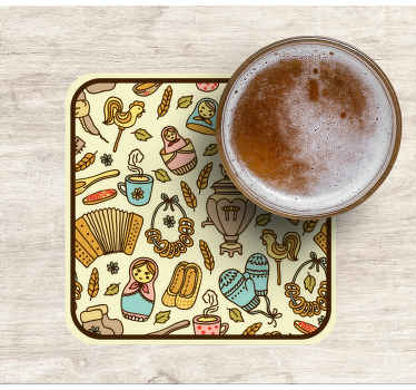 ロシアの要素は現代のコースターをパターン化します - TENSTICKERS