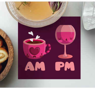 Am και pm μοντέρνο βινυλίου - TenStickers