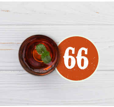 Custom Age Road Sign personalised coasters - TenStickers