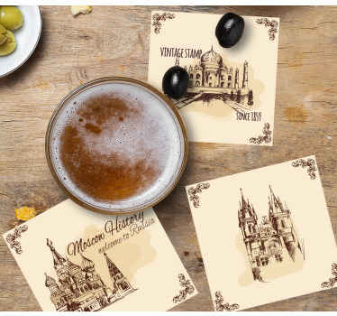 Posavasos vintage Postales elegantes - TenVinilo