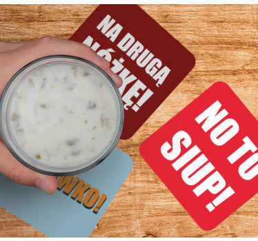 Podkładki pod piwo śmieszne podpisy - TenStickers