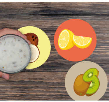 Frugter skåret i halvt mere underlæg - TenStickers