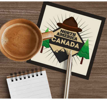 Dessous de verre vintage amérique du nord canada - TenStickers