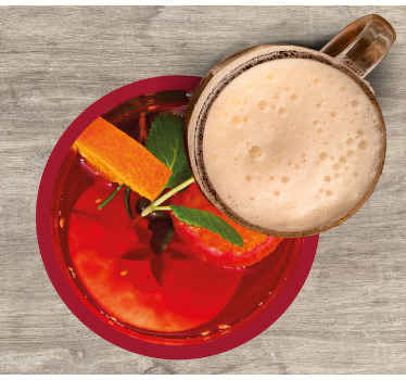 Portavasos cerveza bebida cítrica afrutada - TenVinilo