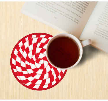 Red bauble christmas coaster - TenStickers