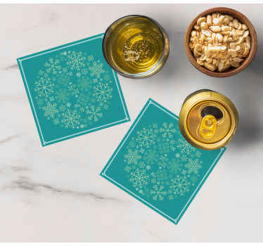Smukke snefnug jul coaster - TenStickers