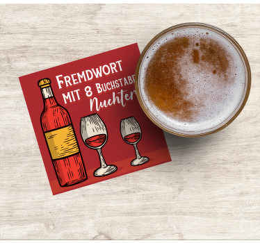 Untersetzer Bier Nüchternes zitat - TenStickers