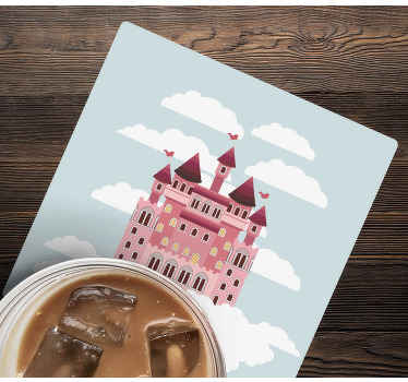 Rosa magisk rike moderne coasters - Tenstickers