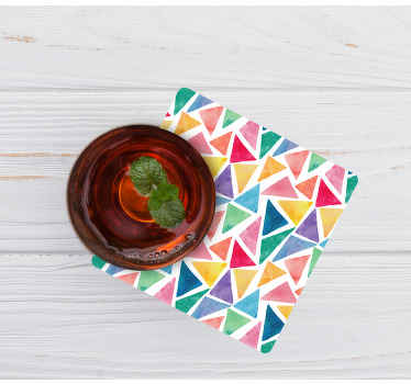 Posavasos textura Mosaico de colores - TenVinilo