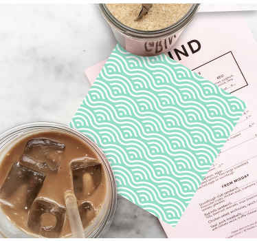 Posavasos azulejo Pequeña ronda verde - TenVinilo