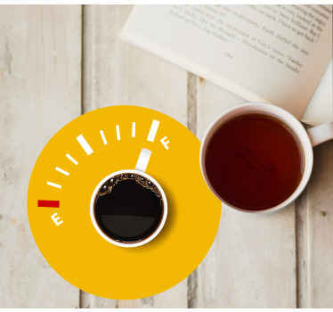 Kaffe kraft illustrasjon moderne coaster - Tenstickers