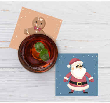 휴일 문자 크리스마스 코스터 - TenStickers