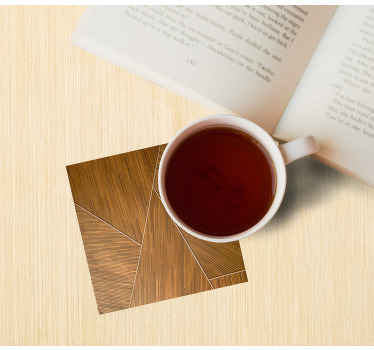 Posavasos textura Elegante cuadrado de madera - TenVinilo