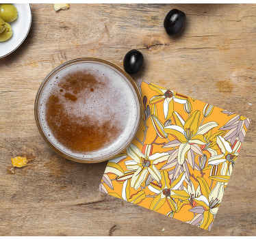 Gule blomster flere underlag - Tenstickers