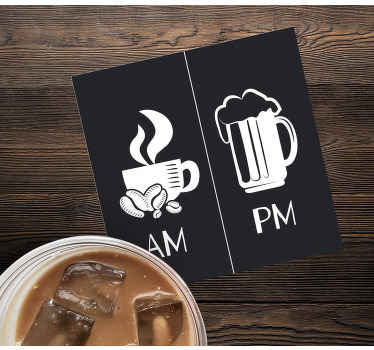 Am y pm café y cerveza más posavasos - TenVinilo