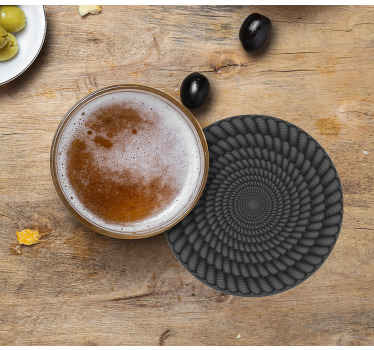 Black cordon texture coaster - TenStickers