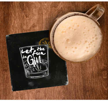 Let the fun begin text coasters - TenStickers