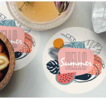 Untersetzer Modern Hallo sommer - TenStickers