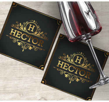 Untersetzer personalisiert Eleganz - TenStickers