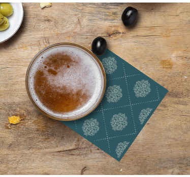 Bases para copos vintage Damasco padrão hexagonal - TenStickers