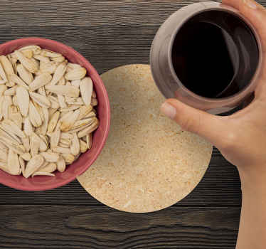 황금 나무 패턴 질감 코스터 - TenStickers