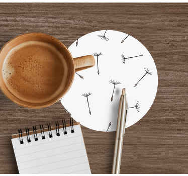 ミニマルなタンポポのモダンなコースター - TENSTICKERS