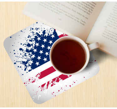 USA flag explosion more coasters - TenStickers