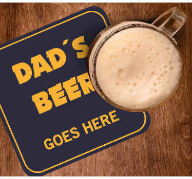 Dad's beer text vinyl coasters - TenStickers