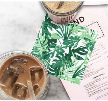 Untersetzer Modern Grüne große blätter - TenStickers