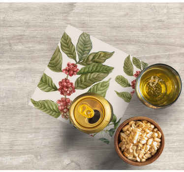 Untersetzer modern Kaffeesamen coole illustration - TenStickers