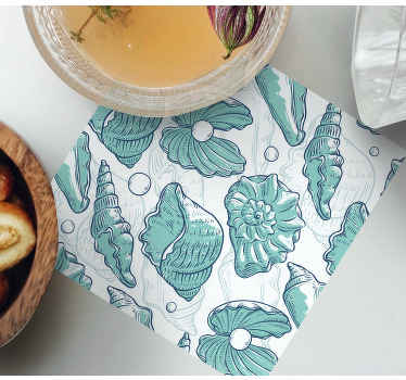 Marint liv skissar vintageunderlägg - Tenstickers