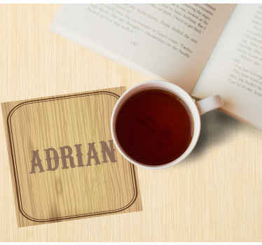 Dessous de verre personnalisé Nom d'usage - TenStickers