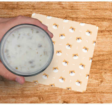 Søt, hund, ansikt, karikatur underlag moderne - Tenstickers