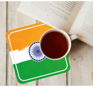 Indian flag modern coaster - TenStickers