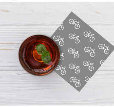 Posavasos moderno Bicicletas grises - TenVinilo