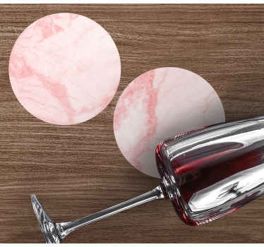 분홍색 음영 대리석 현대 코스터 - TenStickers