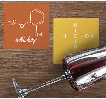 Kemi alkoholholdige drikkevarer flere coastere - TenStickers