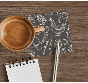 Spring chicken egg modern design modern coaster - TenStickers