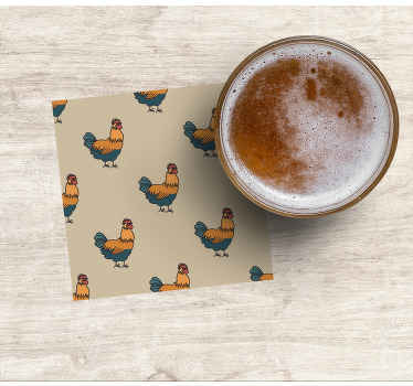 Farm seamless pattern roaster modern coaster - TenStickers