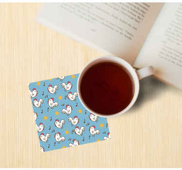 Untersetzer modern Cartoon huhn nahtlose Muster - TenStickers