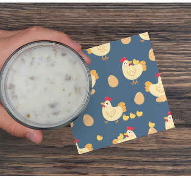 Slepice a kuřátko vzor bezešvé moderní dráha - TenStickers