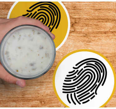 Prstni odtis abstraktna umetnost moderna podstavka - TenStickers