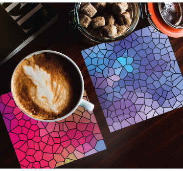 Dessous de verre Peinture géométrique vive - TenStickers