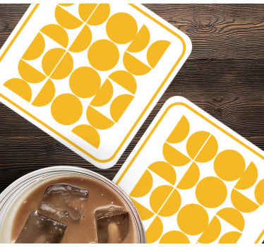 Bases para copos modernas Meio círculo arte geométrica - TenStickers