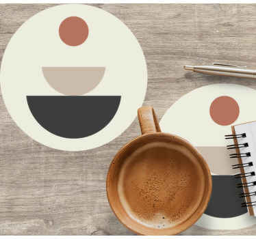 분수 추상 기하학 예술 현대 코스터 - TenStickers